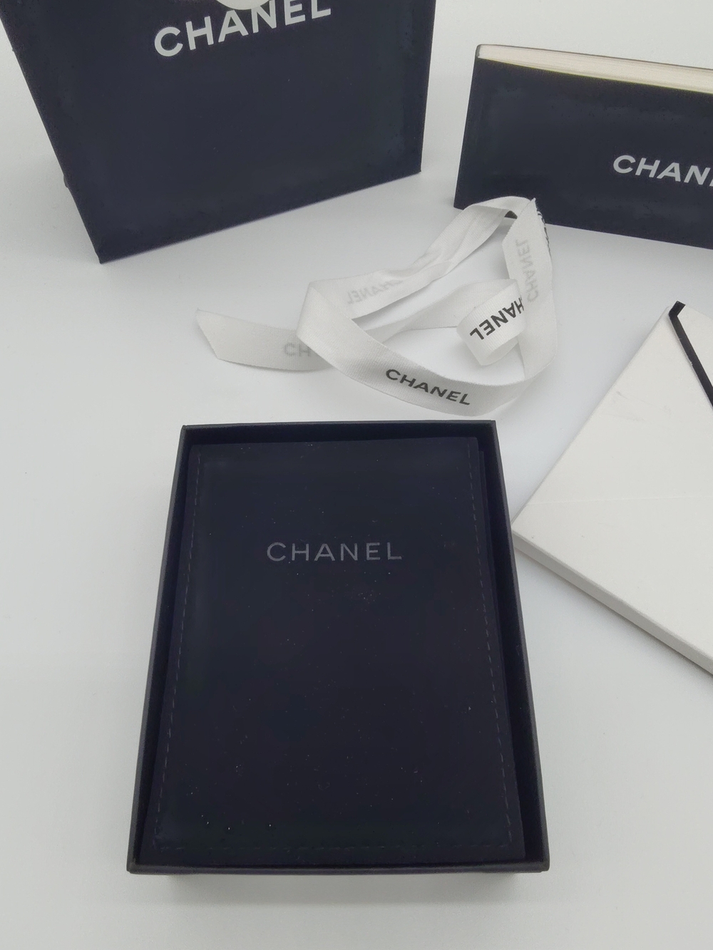 CHANEL Fine Jewelry Packaging Set Camellia Jewelry Box Ribbon Bag Booklet - Picture 3 of 10